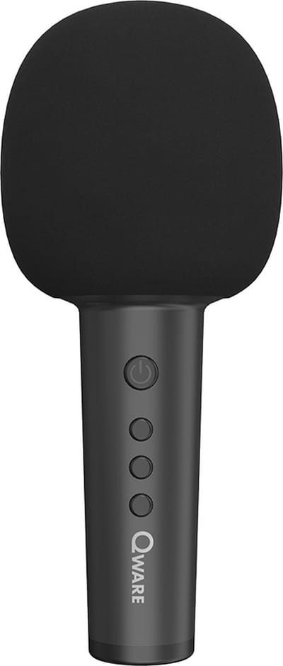 Qware - karaoke microfoon zwart