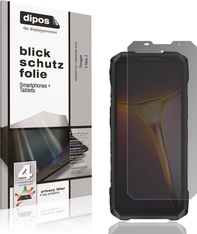 dipos – Matte Privacy Screenprotector geschikt voor Doogee V Max 2 | Anti-Spy Beschermfolie