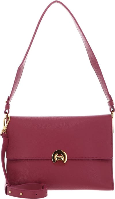 COCCINELLE Leren Schoudertas Binxie Shoulderbag Grained Leather Rosewood (rood)paars