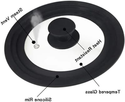 Pannendeksel Glas - Pandeksel Wok - Koken en Bakken - Hittebestendige Rand - 24-28 cm - Transparant