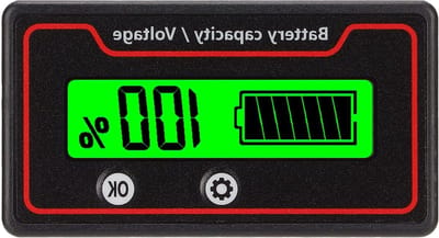 Batterijmeter - Capaciteitsmeter Spanningsmeter - Batterijstatus Monitoren - Instelbaar Alarmpercentage - 12-84V - Groen
