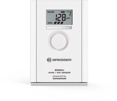BRESSER Weerstation - HCHO + VOC-sensor - Luchtkwaliteitsmeter - Voor Weerstation 7003700 en 7003240 - Wit