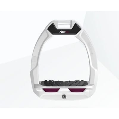 Veiligheidsspanners Paardrijden Incliné Ultra Grip Wit/Grijs/Paars Flex-On Safe-On
