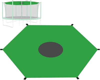 Trampoline Schaduwdoek - Opvouwbare Luifel - Bescherming Buiten - Waterdicht UV-bestendig - 6-14ft Diameter - Zilver