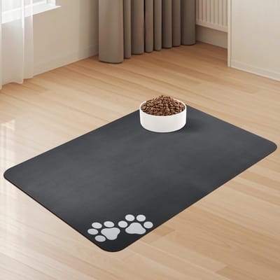 Voermat, hondenvoerbak onderlegger | onderlegger kattenbak, voerbak onderlegger, voermat hond, sneldrogend en gemakkelijk te reinigen, voor katten, honden