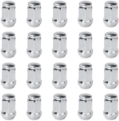 M12 x 1.5 Gesloten Conische Tape 60° Wielmoeren voor Ford, Chrysler, Toyota, Hyundai, Kia, Honda en Mazda - 20 Stuks Zilver, Duurzaam en Betrouwbaar