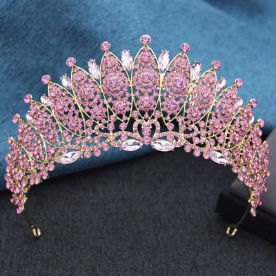 Luxe Strass Tiara voor Bruid Tiara's en Kronen Feest Verkiezing Bruiloftskroon Haarjuwelen Hoofdbanden Kostuumaccessoires