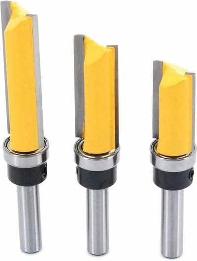 stuks 8 mm schacht verzonken trimfrees, trimfrees kopieerfrees met toplager, houtbewerking freesgereedschappen