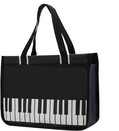 Piano Sleutel Muzieknoot Handtas met Muziekthema - Multifunctionele Schoudertas voor Winkelen en Dagelijks Gebruik