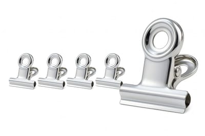 Papierklemmen - Blister a 8 stuks - Foldback klemmen - Paperclips - Knijpers - Zilver - Papierklem -