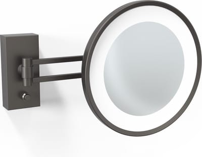 Cosmetica spiegel - dark metal matt / donker brons LED 5x.