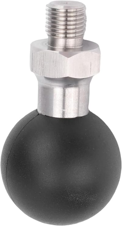 Robuuste 1.5 Inch Balhoofd met RVS Schroefstang en Rubber Balbevestiging voor Verbeterde Stabiliteit en Universele Compatibiliteit