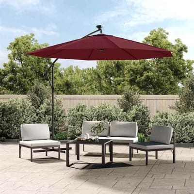 Maison Exclusive - Toile de Rechange pour Parasol Rouge Bordeaux 350 cm rood