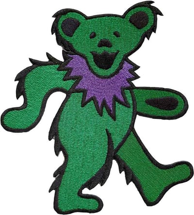 Grateful Dead - Green Dancing Bear Patch - Groen