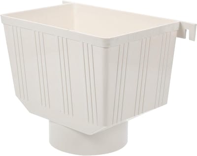 Regenwater Verzamelaar - Goot Omschakelaar - Duurzaam Tuinieren - Robuuste PVC Constructie - 26 x 18.1 x 15 cm - Wit