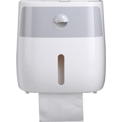 Dubbellaagse opbergdoos voor toiletpapier Zelfklevende wandmontage Tissuebox Multifunctioneel toiletpapier white