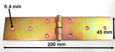 Bouwschanier Verzinkt 45x200mm - Stevig en Roestbestendig