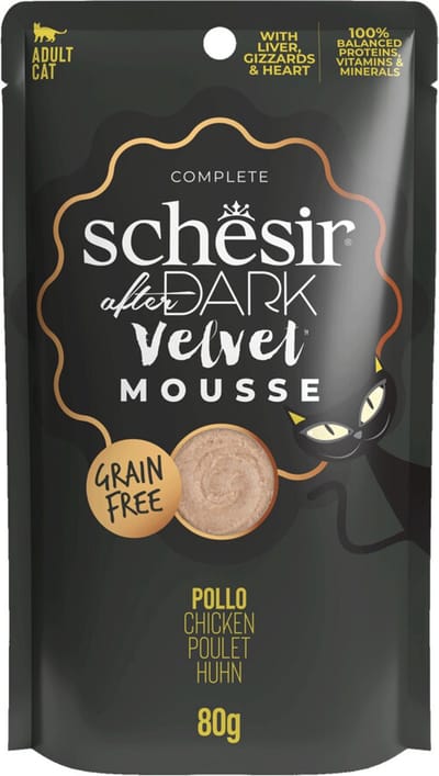 Schesir After Dark Velvet Mousse Kip - 12 x 80 gr - Voordeelverpakking