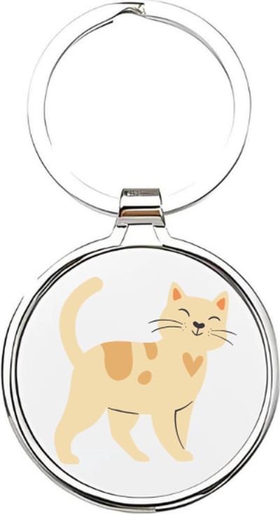 Akyol - Kat Sleutelhanger - katten - Katten liefhebbers - Kattenbaasje - kitten - Cat - Dierenliefhebbers - Kater - 4 x 7,5 CM
