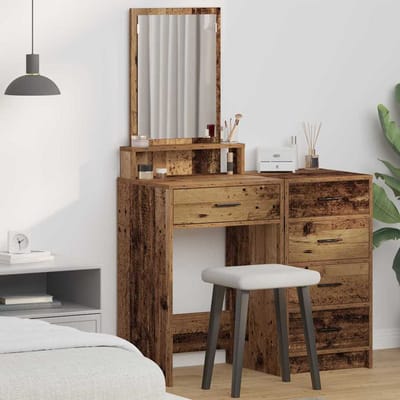 vidaXL - Kaptafel - Oudhout - 50 - x - 41 - x - 140 - cm - Bewerkt - hout