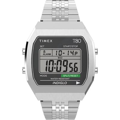 Timex T80 TW2V74200 Horloge - Staal - Zilverkleurig - Ø 40 mm