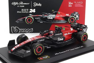 Alfa Romeo F1 team Stake C43 - Zhou Guanyu - 2023 LUXE - Bburago 1:43