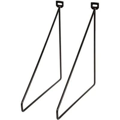 Duraline Wandplankdrager Plat Messing 3mm 24x25,5cm - 2 Stuks