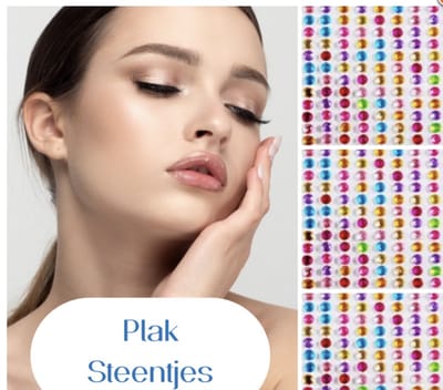 100 Plak Oorbellen- Verschillende kleuren- geen gaatje