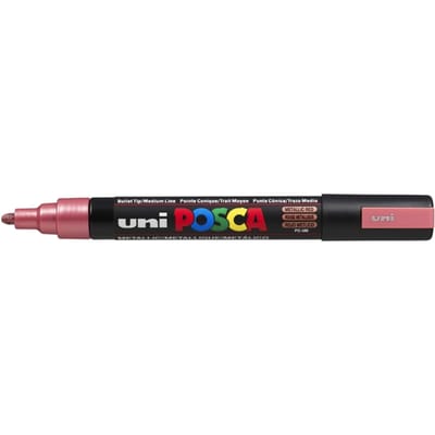 Metallic Rood verfstift op waterbasis met conische punt medium