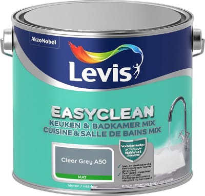 Levis - Easyclean Keuken & Badkamer Mix - Clear Grey A50 - Mengverf - 2,5 L