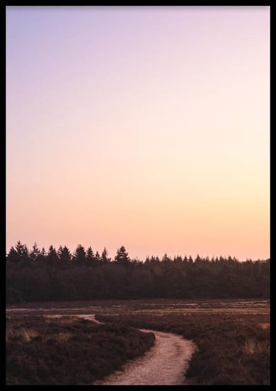 Poster Ginkelse Heide - 30x40 cm Met Fotolijst - Natuur Poster - Ingelijst - WALLLL