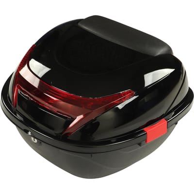 Coffre arrière de moto Coffre arrière de moto Coffre de rangement étanche verrouillable pour autocycle Noir noir