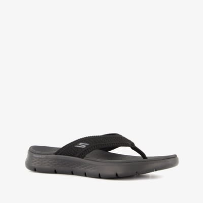 Skechers Go Walk Flex Sandaal - Holly, Dames zwarte teenslippers 42 zwart