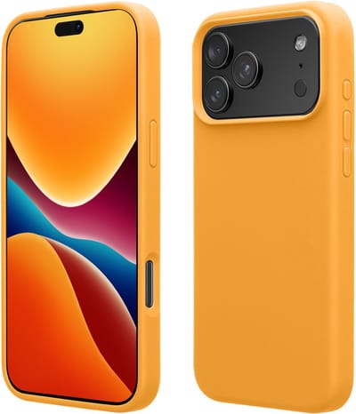 kwmobile telefoonhoesje geschikt voor Apple iPhone 18 Pro Max / iPhone 17 Pro Max - Hoesje met siliconen coating - Smartphone case in mango