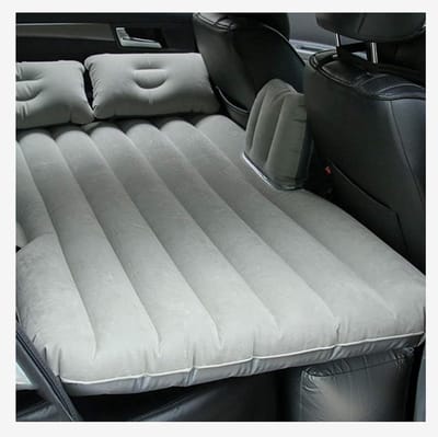 Luchtbed Auto - Reismatras Kamperen - Comfortabel Slapen - Zelfopblaasbaar - 1.5 Kilogram - Grijs