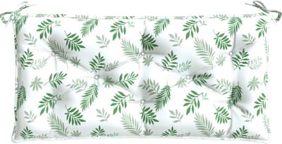 vidaXL - Tuinbankkussen - bladpatroon - 110x50x7 - cm - stof
