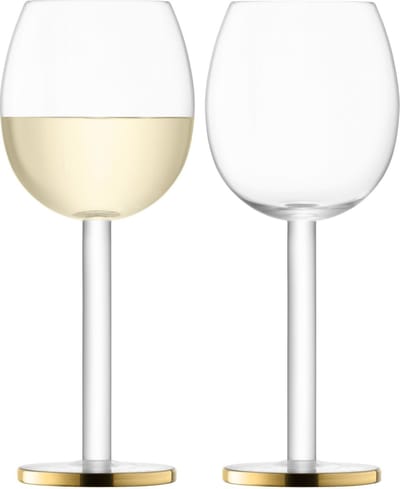 L.S.A. - Luca Wijnglas 320 ml Set van 2 Stuks - Goud