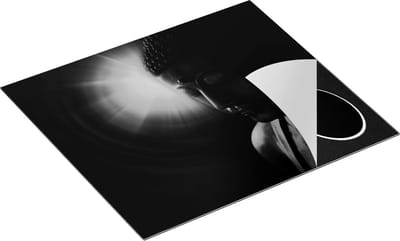 Chefcare Inductie Beschermer Boeddha Beeld met Gouden Zon - Zwart Wit - 60x50 cm - Afdekplaat Inductie - Kookplaat Beschermer - Inductie Mat