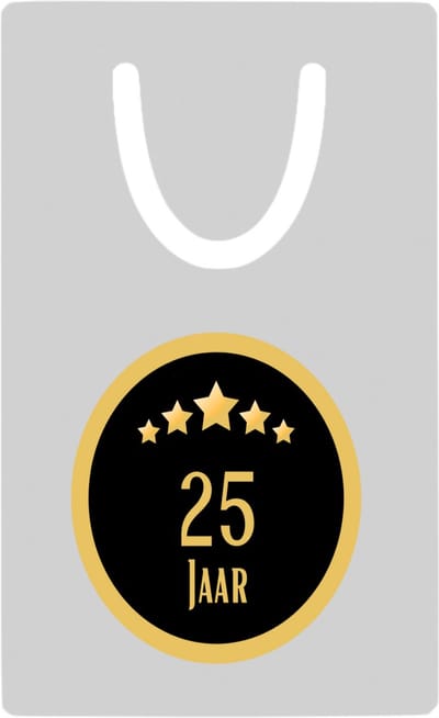 Hacebo® - 25 jaar metalen boekenlegger - iemand die 25 jaar is geworden of 25 jaar lang een relatie hebben of getrouwd zijn - verjaardagscadeau - verjaardag - cadeau - kado - geschenk - gift Bladwijzer boekenleggers - 7.6 cm x 5cm