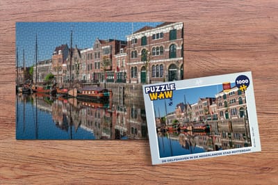 Puzzel Rotterdam - Zomer - Reflectie - Legpuzzel - Puzzel 1000 stukjes volwassenen