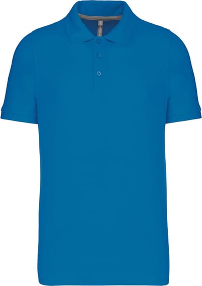 Herenpolo korte mouwen met knopen merk Kariban Tropical Blue - 3XL