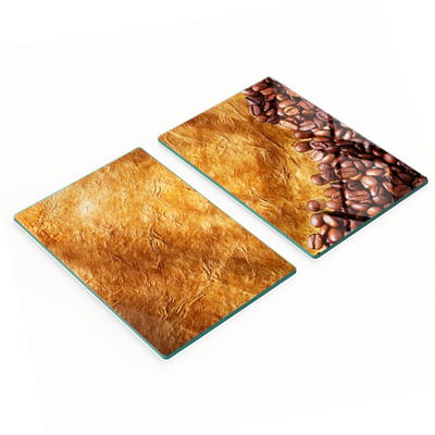 Multifunctionele decoratieve glazen snijplanken voor in de keuken, geschikt voor koffiebonen, 2x40x52 cm