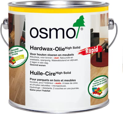 Osmo Hardwax Olie Rapid 3262 Kleurloos Mat | 0.75 Liter | Vloerolie | Binnenhout | Sneldrogend | Kleurloze bescherming