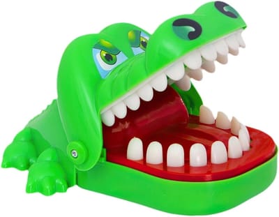 Crocodile Tanden Spel voor Kinderen - Actief Gezinsvermaak met Tanden en Reflexen - Leuk Feestspel voor Jong en Oud