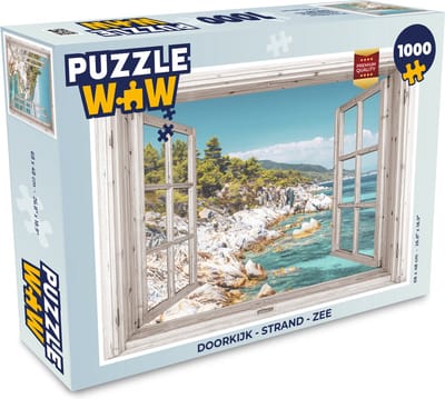 Puzzel Doorkijk - Strand - Zee - Legpuzzel - Puzzel 1000 stukjes volwassenen