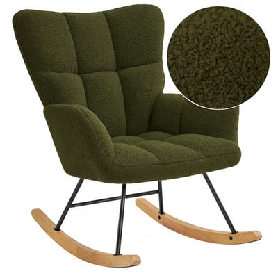 SITTT Noella schommelstoel - donker groen - 70x96x97 cm - relaxstoel & babykamer fauteuil