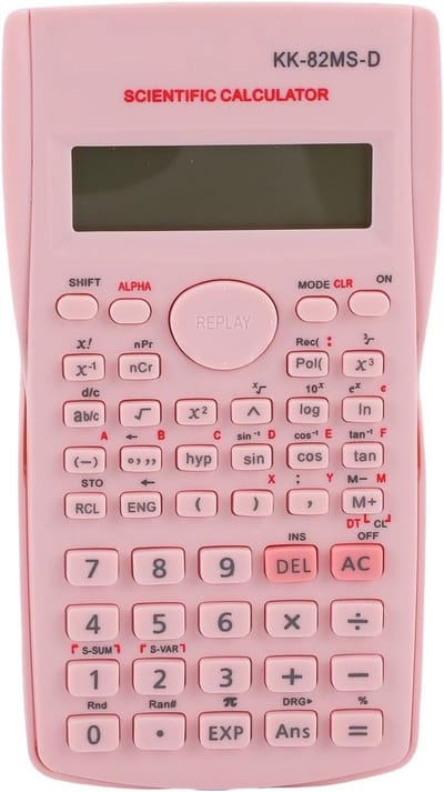 Wetenschappelijke Rekenmachine - Multifunctionele Calculator - Studeren en Rekenen - 240 Functies - 12 Cijfers - Roze