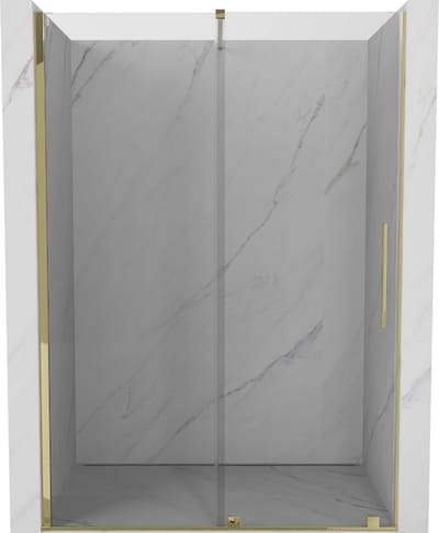 Mexen Velar schuifdouchedeur 130 , transparant, goud - 871-130-000-01-50