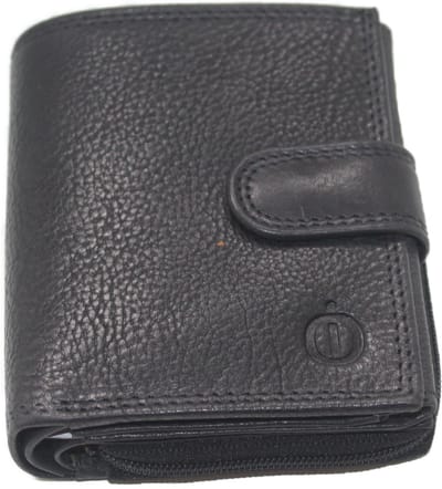 Oi groene leren rits portemonnee klein / afsluitbare beurs met ritsvak voor kleingeld / compacte portemonnee met ruim vak voor muntgeld / RFID SAFE / groen leer / 294VI Green