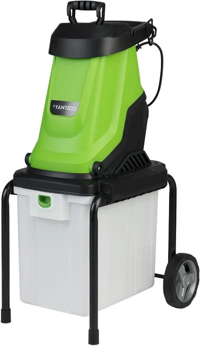 Tuinhakselaar Elektrisch - Houthakselaar Mulcher - Tuinonderhoud Compost - Krachtige 2800W Motor - Snijdt 45mm Takken - Groen